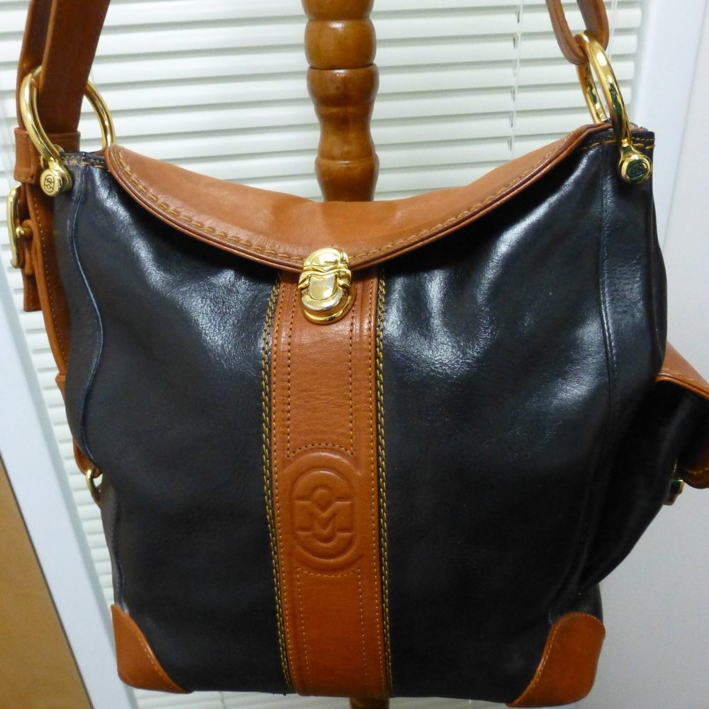 Marino Orlandi Black & Brown Shoulder Bag